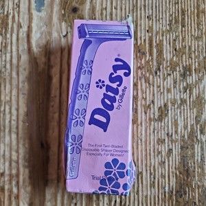 Vintage Gillette Daisy Womens Razor Shaver Disposable Pink Box Promo Trial